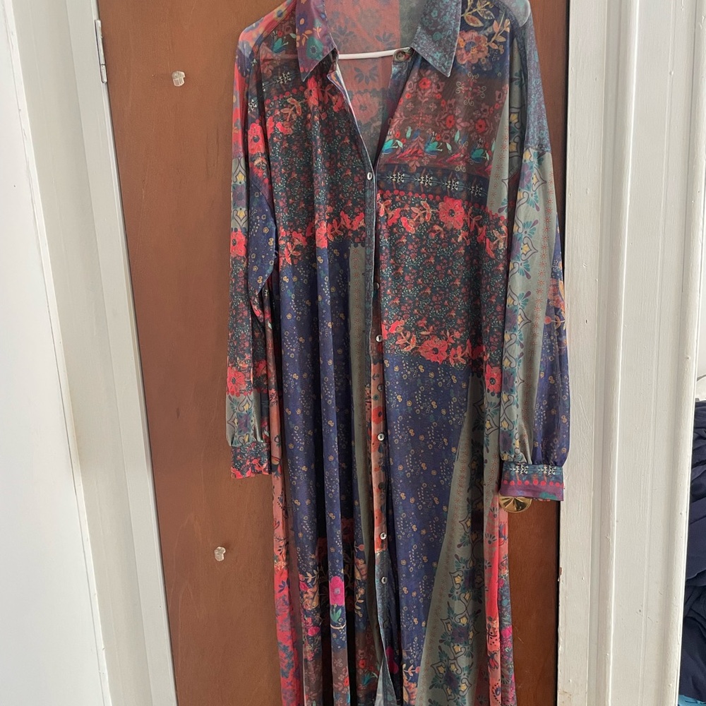 NATURAL LIFE Multicolor Long Sleeve Dress